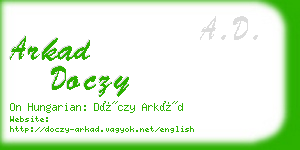 arkad doczy business card